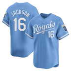 Silnrao KC.Royals #16 Bo Jackson Player Light Blue Alt Limited Home Stitched Jerseys