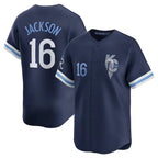 Silnrao KC.Royals #16 Bo Jackson Player Navy City Connect Limited Home Stitched Jerseys