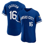 Silnrao KC.Royals #16 Bo Jackson Player Royal City Connect Limited Elite Home Game Stitched Jerseys