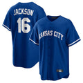 Silnrao KC.Royals #16 Bo Jackson Player Royal Game Home Stitched Jerseys