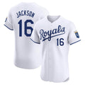 Silnrao KC.Royals #16 Bo Jackson Player White Alt Limited Elite Home Stitched Jerseys