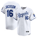 Silnrao KC.Royals #16 Bo Jackson Player White Alt Limited Home Stitched Jerseys
