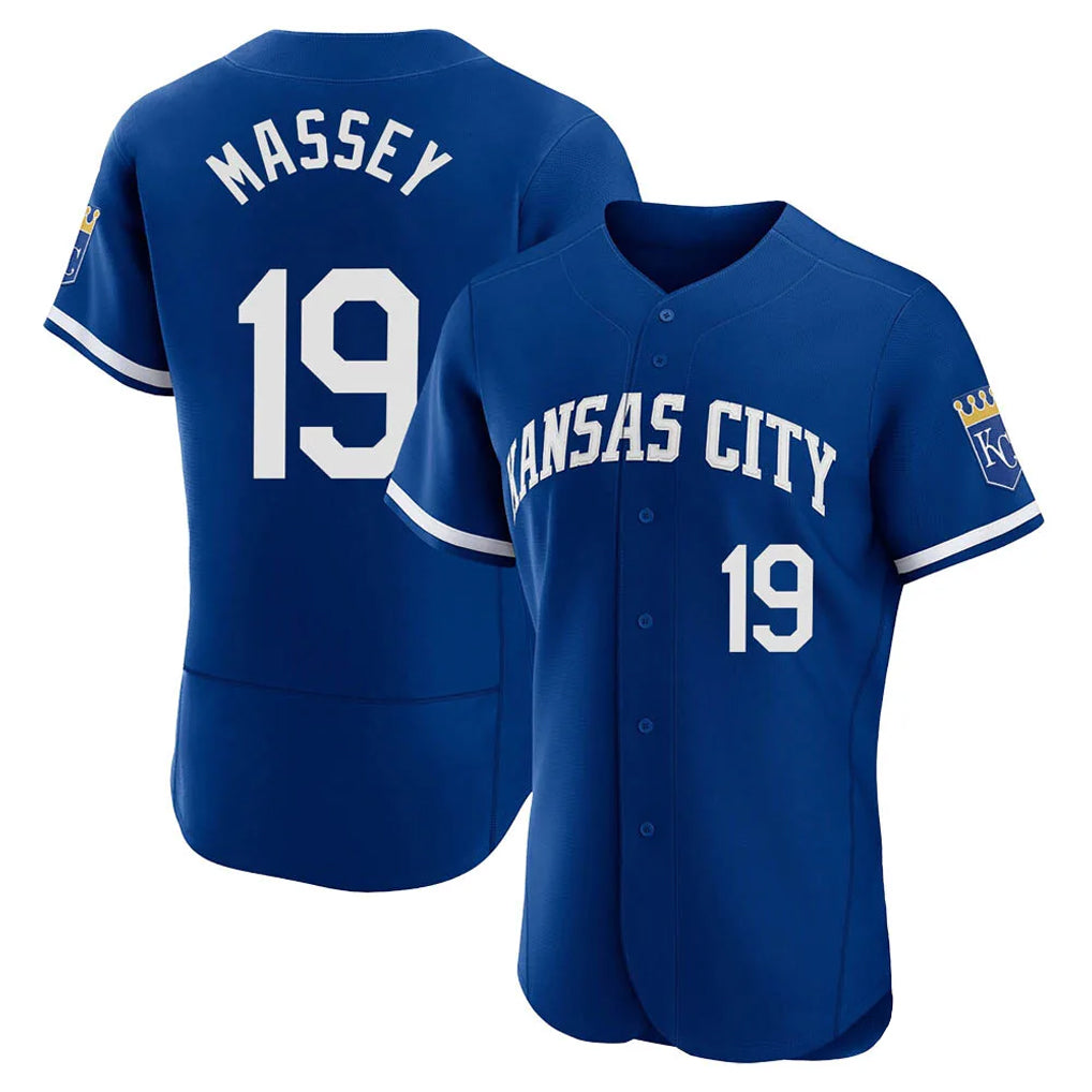 Silnrao KC.Royals #19 Michael Massey Player Royal City Connect Limited Elite Home Game Stitched Jerseys