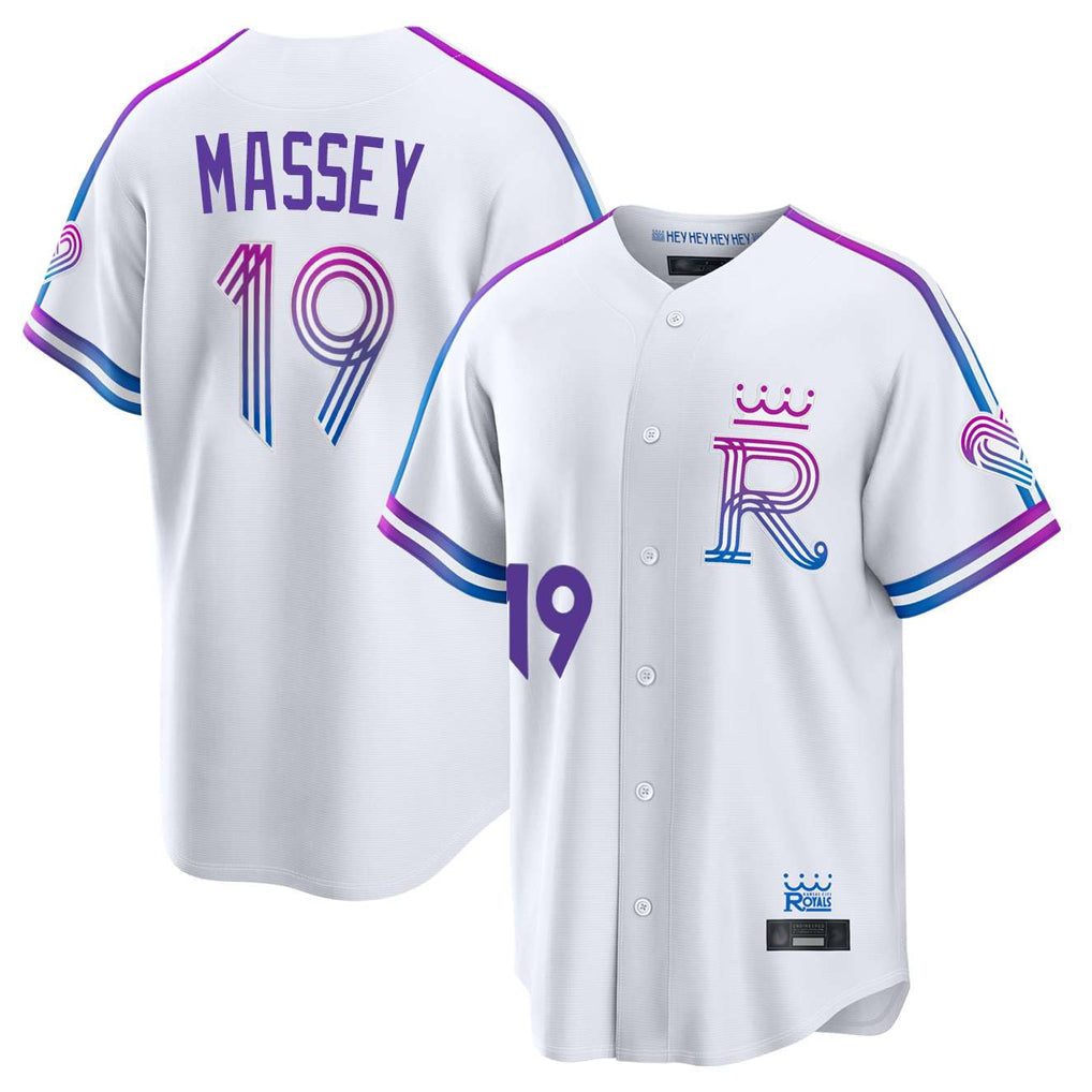 Silnrao KC.Royals #19 Michael Massey Player White 2026 City Connect Limited Home Stitched Jerseys