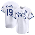 Silnrao KC.Royals #19 Michael Massey Player White Alt Limited Home Stitched Jerseys