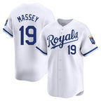 Silnrao KC.Royals #19 Michael Massey Player White Alt Limited Home Stitched Jerseys