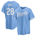 Silnrao KC.Royals #28 Kyle Isbel Player Light Blue Home Game Stitched Jerseys