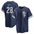 Silnrao KC.Royals #28 Kyle Isbel Player Navy City Connect Home Game Stitched Jerseys