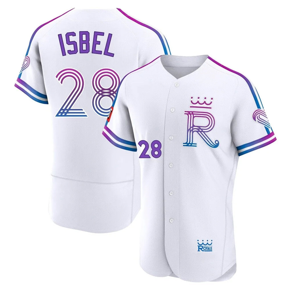 Silnrao KC.Royals #28 Kyle Isbel Player White 2026 City Connect Limited Elite Home Stitched Jerseys