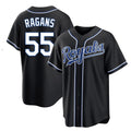Silnrao KC.Royals #55 Cole Ragans Player Black Carbon Fashion Home Game Stitched Jerseys
