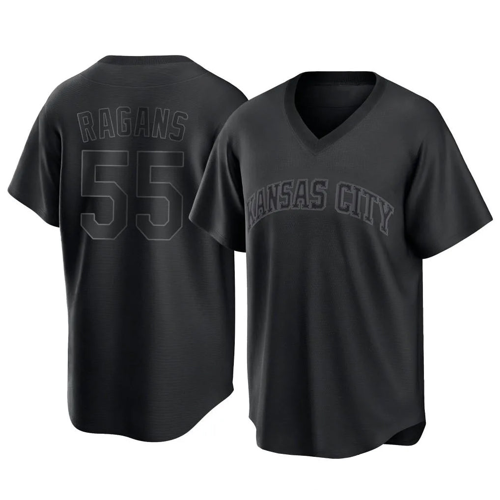 Silnrao KC.Royals #55 Cole Ragans Player Black Fashion Game Stitched Jerseys