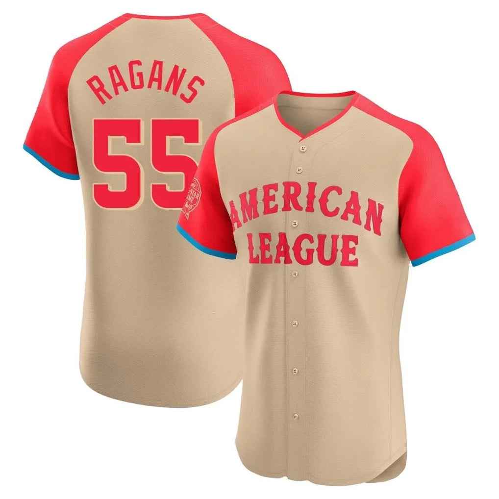 Silnrao KC.Royals #55 Cole Ragans Player Cream American League All-Star Limited Elite Home Stitched Jerseys