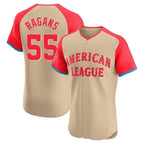 Silnrao KC.Royals #55 Cole Ragans Player Cream American League All-Star Limited Elite Home Stitched Jerseys