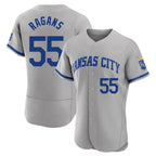 Silnrao KC.Royals #55 Cole Ragans Player Gray Limited Elite Home Game Stitched Jerseys