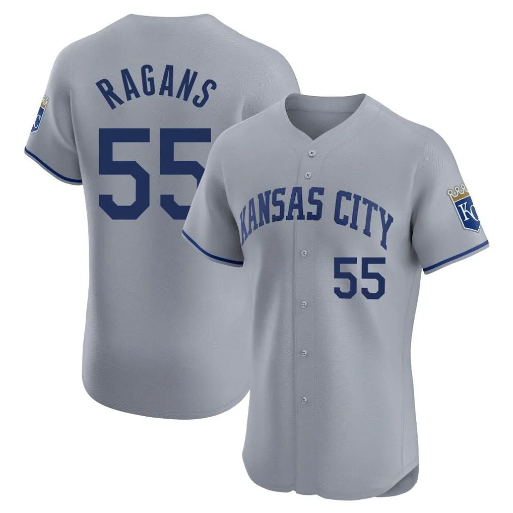 Silnrao KC.Royals #55 Cole Ragans Player Gray Limited Elite Home Stitched Jerseys