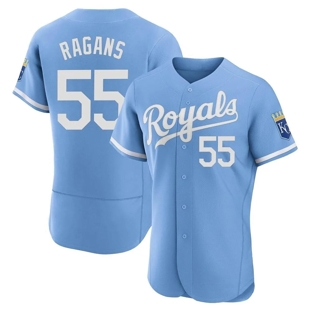 Silnrao KC.Royals #55 Cole Ragans Player Light Blue Alt Limited Elite Home Stitched Jerseys