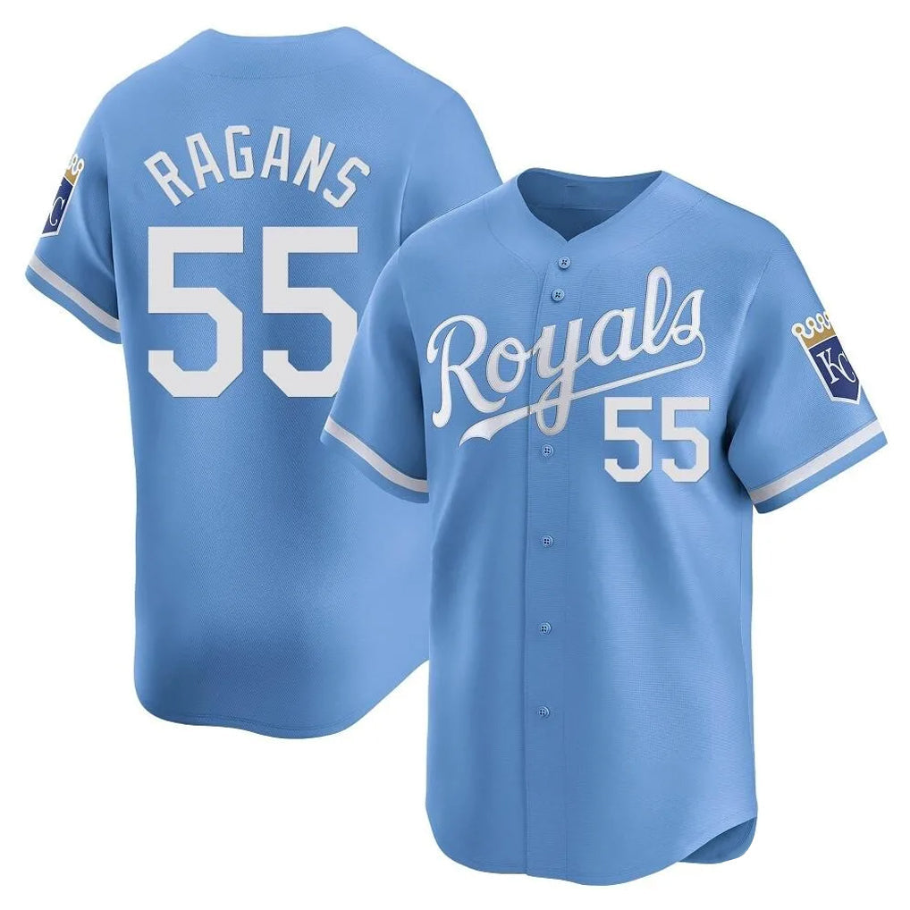 Silnrao KC.Royals #55 Cole Ragans Player Light Blue Alt Limited Home Stitched Jerseys