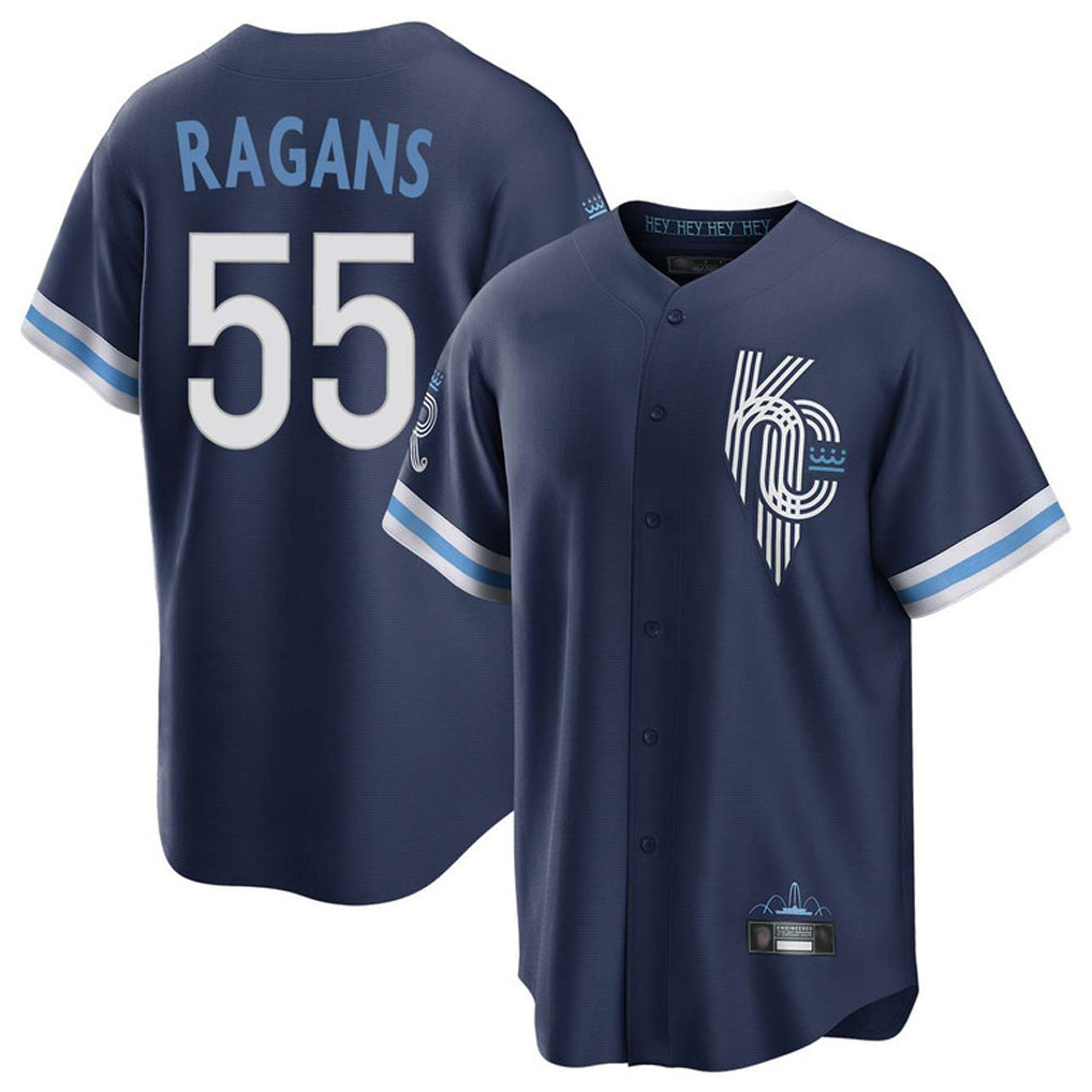 Silnrao KC.Royals #55 Cole Ragans Player Navy City Connect Home Game Stitched Jerseys