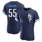 Silnrao KC.Royals #55 Cole Ragans Player Navy City Connect Limited Elite Home Stitched Jerseys