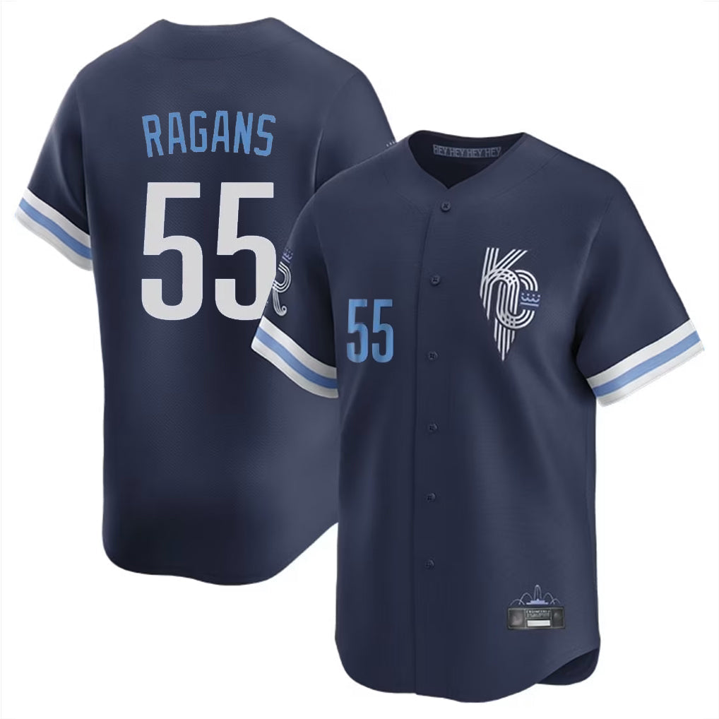 Silnrao KC.Royals #55 Cole Ragans Player Navy City Connect Limited Home Stitched Jerseys