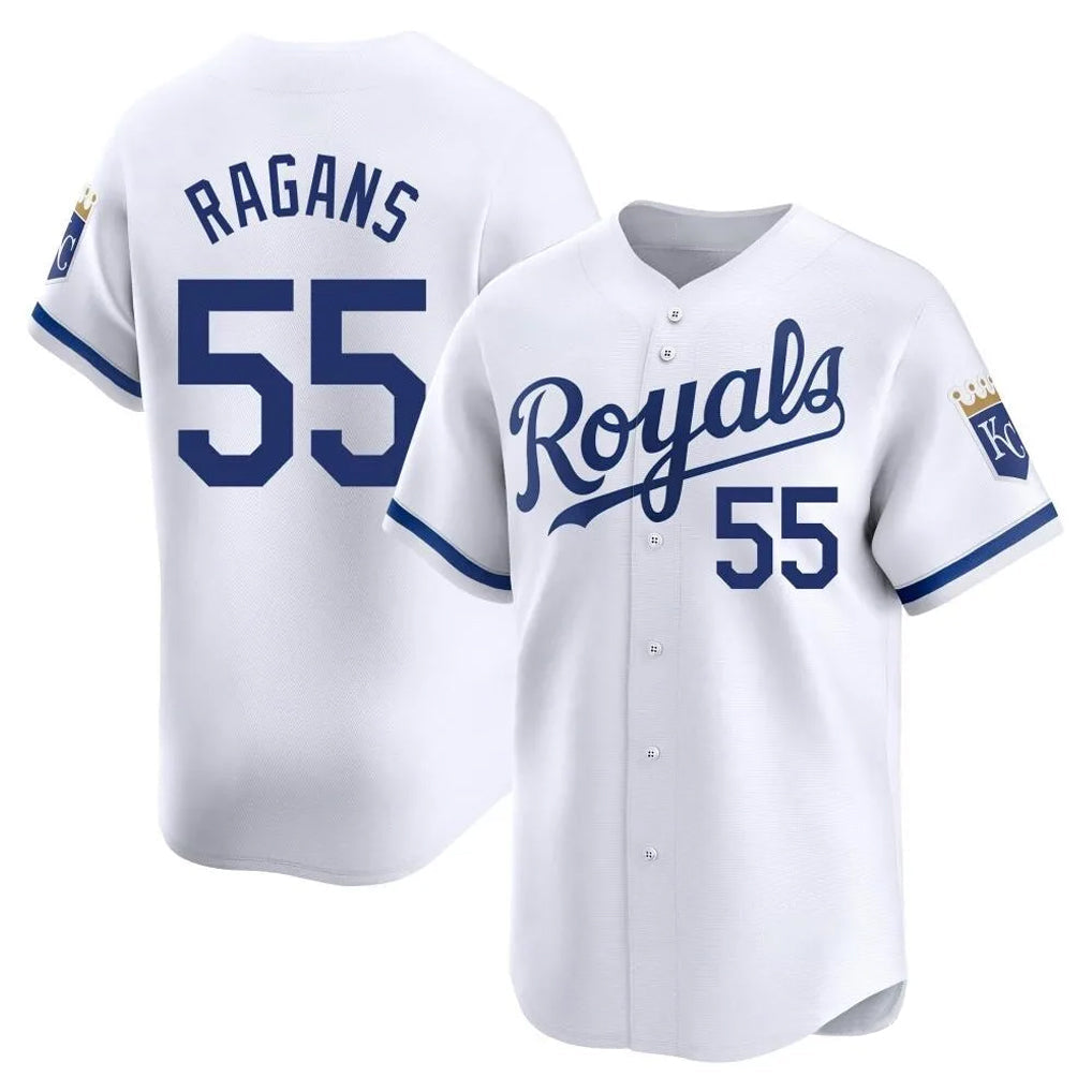 Silnrao KC.Royals #55 Cole Ragans Player White Alt Limited Home Stitched Jerseys