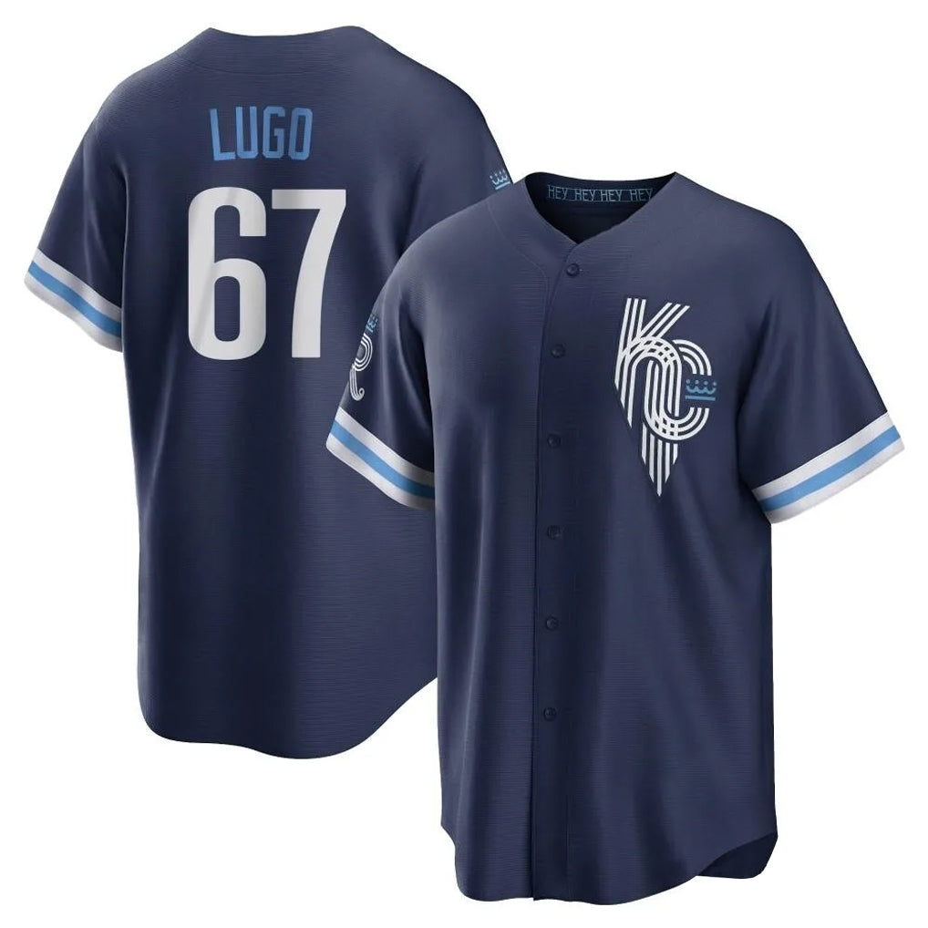 Silnrao KC.Royals #67 Seth Lugo Player Navy City Connect Home Game Stitched Jerseys