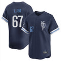 Silnrao KC.Royals #67 Seth Lugo Player Navy City Connect Limited Home Stitched Jerseys