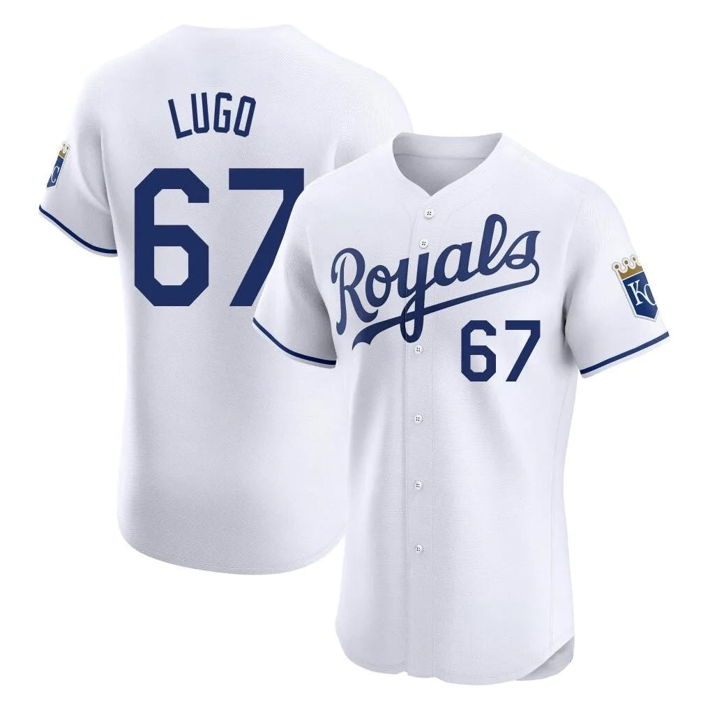 Silnrao KC.Royals #67 Seth Lugo Player White Alt Limited Elite Home Stitched Jerseys