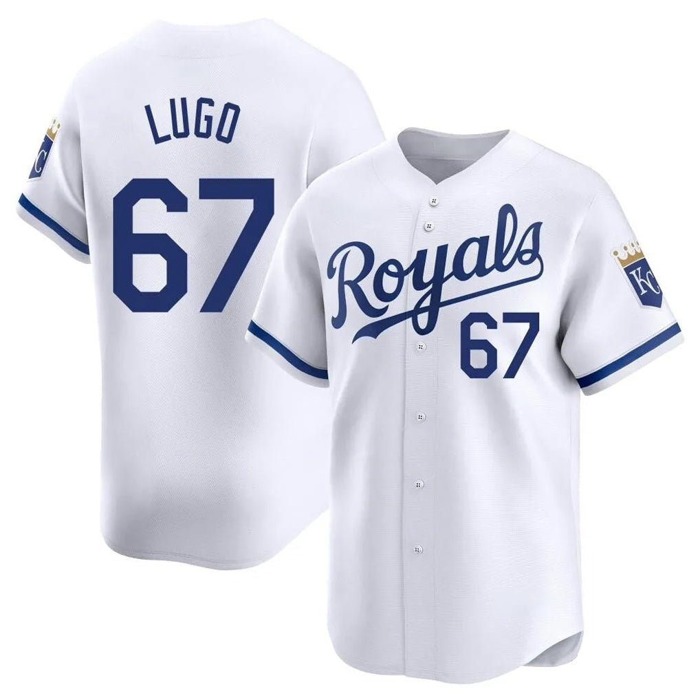 Silnrao KC.Royals #67 Seth Lugo Player White Alt Limited Home Stitched Jerseys