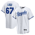 Silnrao KC.Royals #67 Seth Lugo Player White Home Game Stitched Jerseys