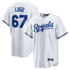 Silnrao KC.Royals #67 Seth Lugo Player White Home Game Stitched Jerseys