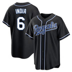 Silnrao KC.Royals #6 Jonathan India Player Black Carbon Fashion Home Game Stitched Jerseys