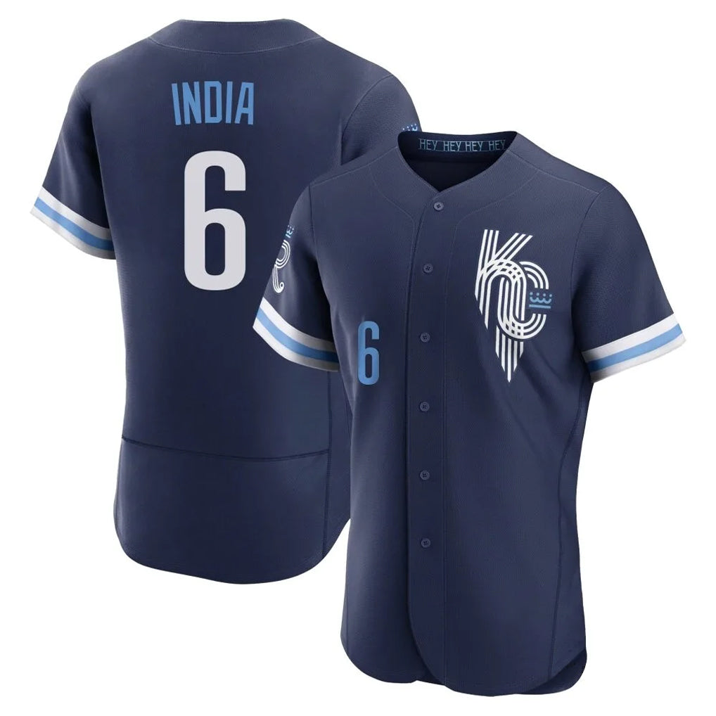 Silnrao KC.Royals #6 Jonathan India Player Navy City Connect Limited Elite Home Stitched Jerseys