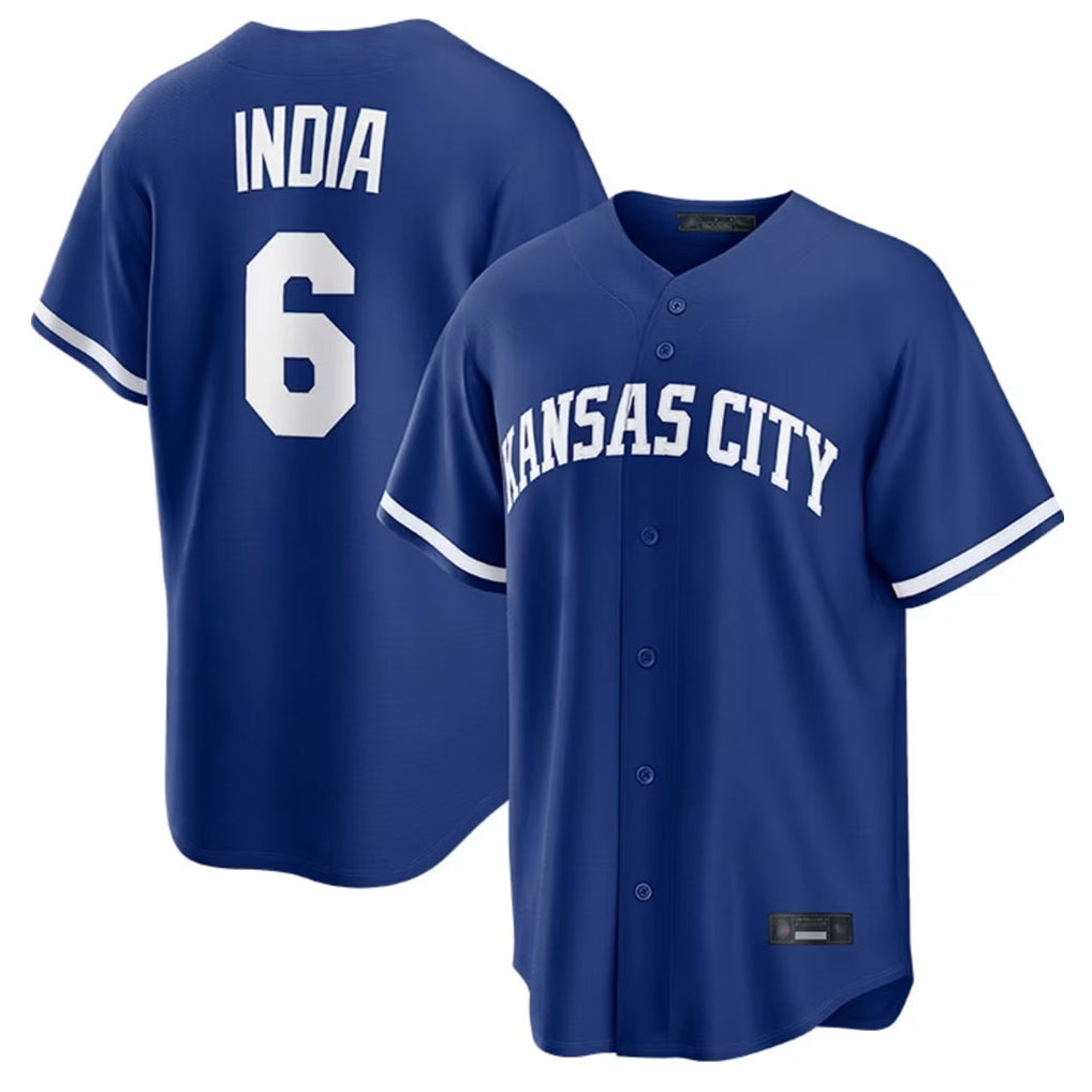 Silnrao KC.Royals #6 Jonathan India Player Royal Game Home Stitched Jerseys