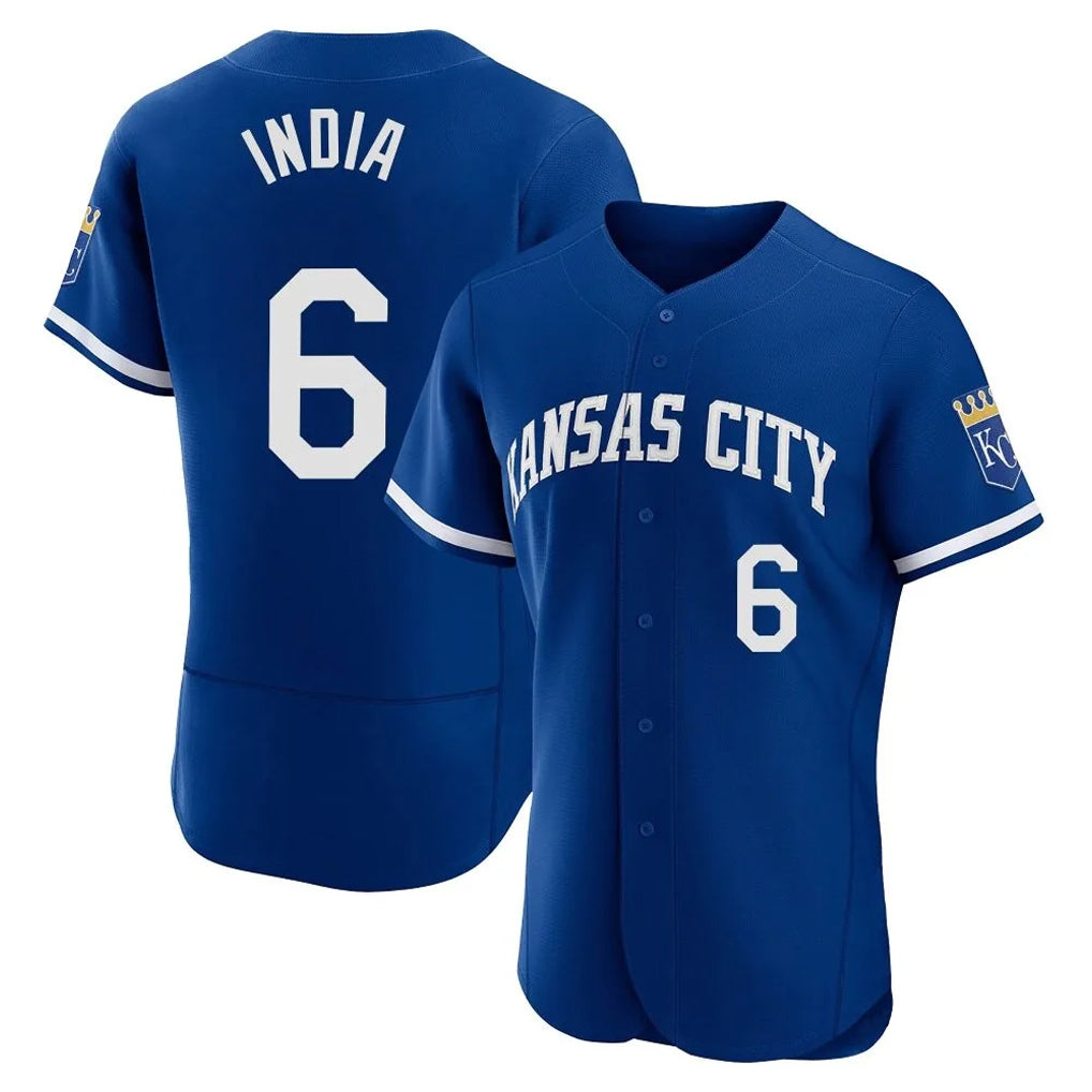 Silnrao KC.Royals #6 Jonathan India Player Royal Limited Elite Home Stitched Jerseys