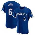 Silnrao KC.Royals #6 Jonathan India Player Royal Limited Elite Home Stitched Jerseys