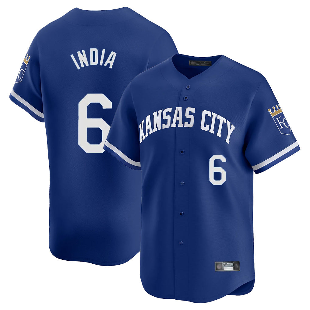 Silnrao KC.Royals #6 Jonathan India Player Royal Limited Home Stitched Jerseys