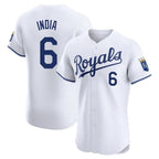 Silnrao KC.Royals #6 Jonathan India Player White Alt Limited Elite Home Stitched Jerseys