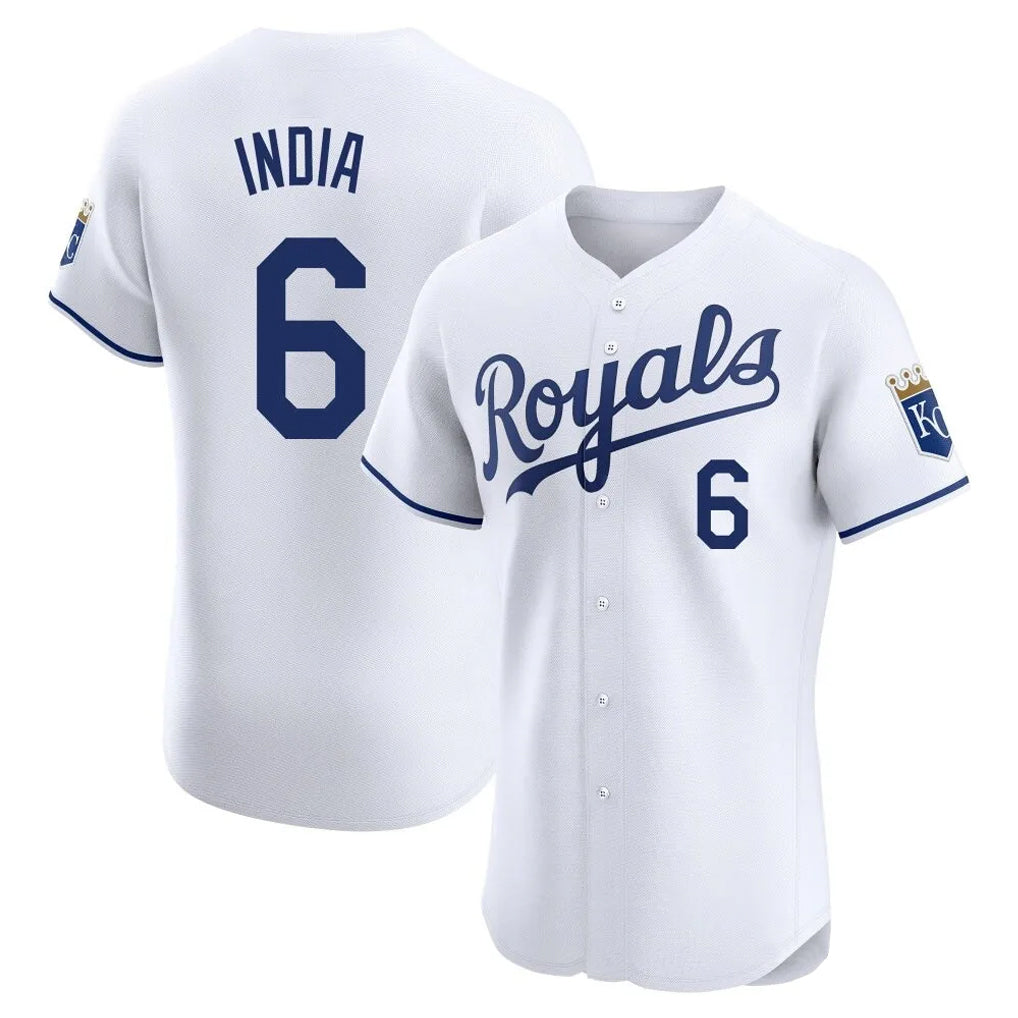 Silnrao KC.Royals #6 Jonathan India Player White Alt Limited Elite Home Stitched Jerseys