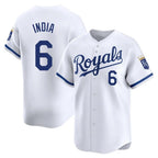 Silnrao KC.Royals #6 Jonathan India Player White Alt Limited Home Stitched Jerseys