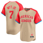 Silnrao KC.Royals #7 Bobby Witt Jr. Player Cream American League All-Star Game Limited Home Stitched Jerseys