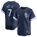 Silnrao KC.Royals #7 Bobby Witt Jr. Player Navy City Connect Limited Home Stitched Jerseys