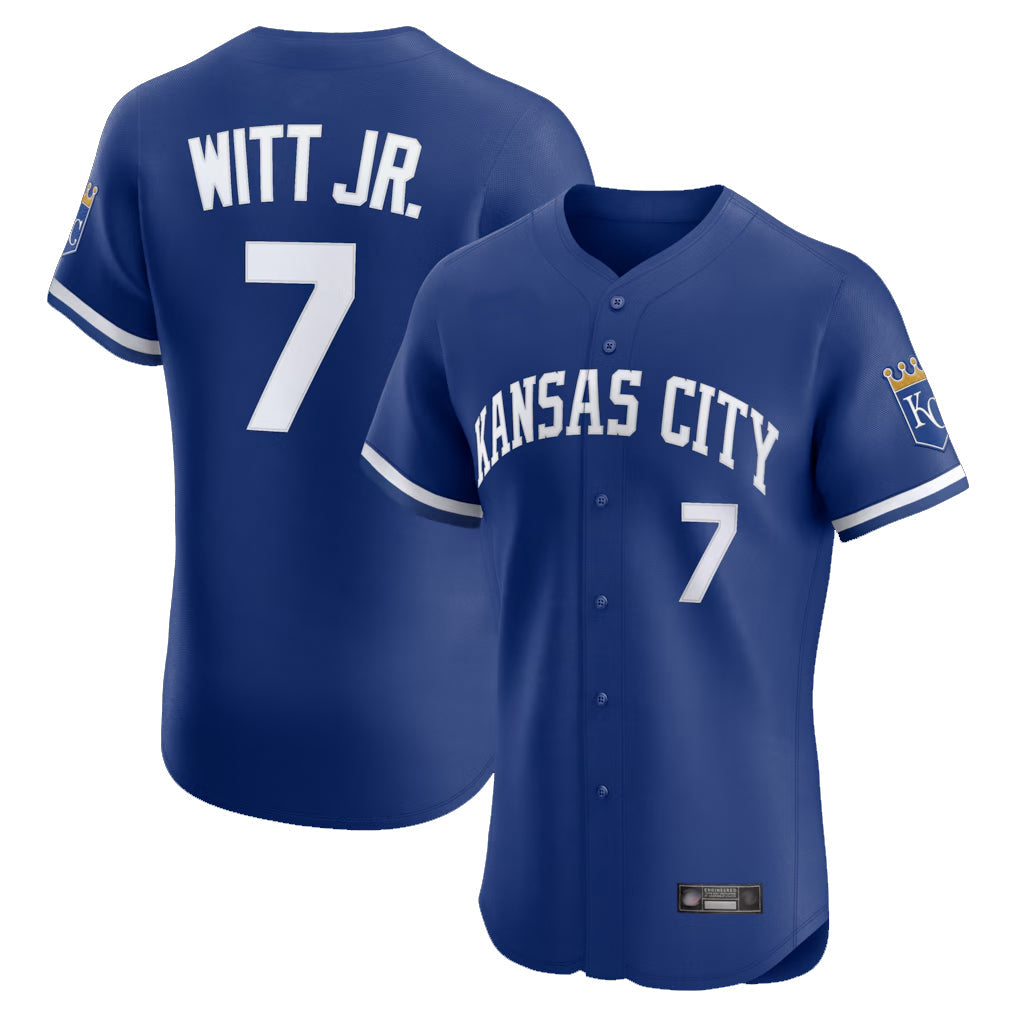 Silnrao KC.Royals #7 Bobby Witt Jr. Player Royal Game Home Stitched Jerseys