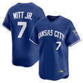 Silnrao KC.Royals #7 Bobby Witt Jr. Player Royal Limited Home Stitched Jerseys