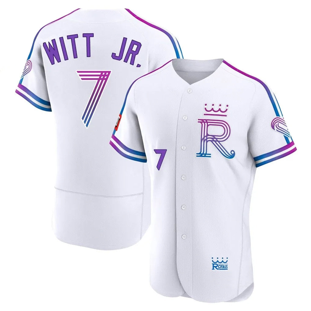Silnrao KC.Royals #7 Bobby Witt Jr. Player White 2026 City Connect Limited Elite Home Stitched Jerseys