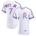 Silnrao KC.Royals #7 Bobby Witt Jr. Player White 2026 City Connect Limited Elite Home Stitched Jerseys