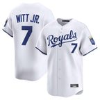 Silnrao KC.Royals #7 Bobby Witt Jr. Player White Alt Limited Home Stitched Jerseys