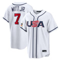 Silnrao KC.Royals #7 Bobby Witt Jr. Player White USA 2026 World Classic Game Stitched Jerseys