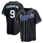 Silnrao KC.Royals #9 Vinnie Pasquantino Player Black Carbon Fashion Home Game Stitched Jerseys