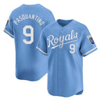 Silnrao KC.Royals #9 Vinnie Pasquantino Player Light Blue Alt Limited Home Stitched Jerseys